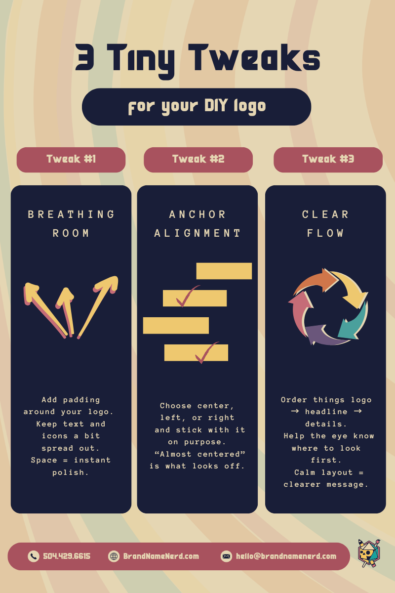 Instagram Post - 3 tiny tweaks for your DIY logo layout (800 x 1200 px)-1