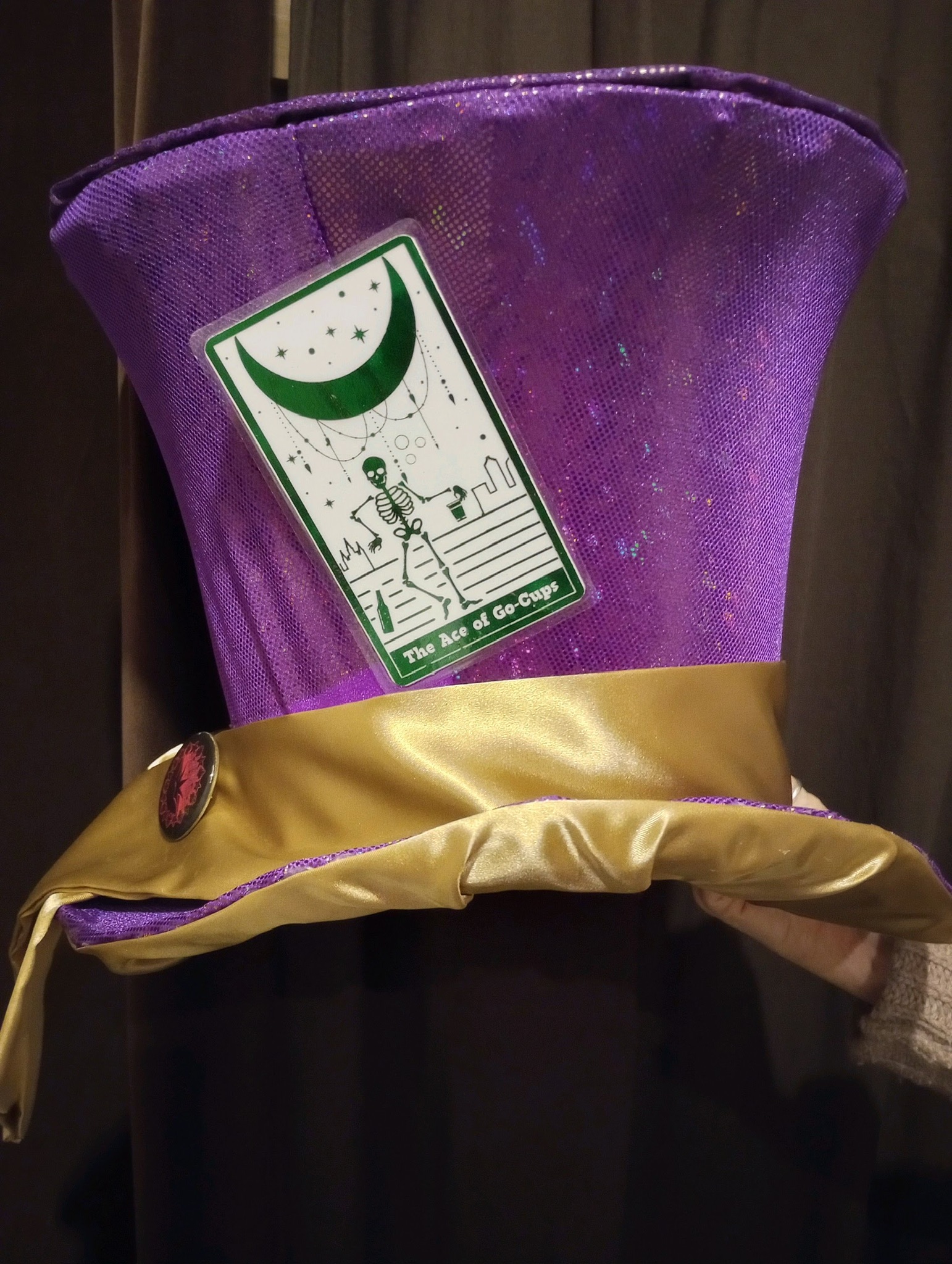 Mad Hatter Hat with Ace of Go Cups
